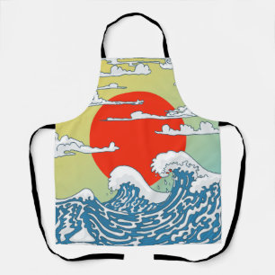 Japanese Waves Apron