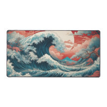 Japanese Waves Desk Mat