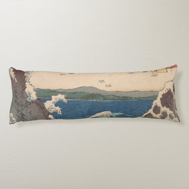 Japanese Waves Naruto Whirlpool Artwork Body Cushion (Back)