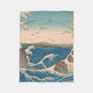 Japanese Waves Naruto Whirlpool Artwork Fleece Blanket