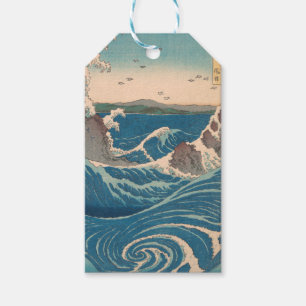 Japanese Waves Naruto Whirlpool Artwork Gift Tags