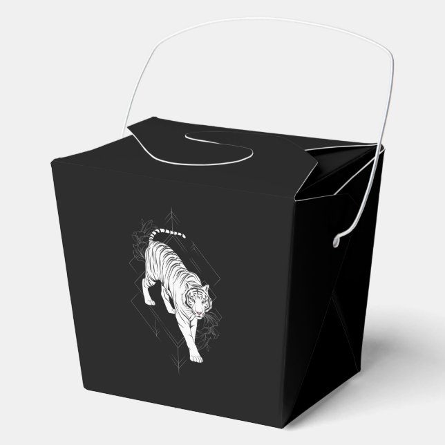 Japanese white tiger  favour box (Front)