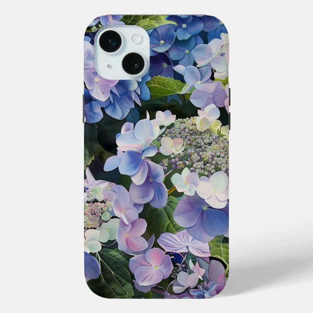 Japanese Wildflower Lacecup Hydrangea Phone Case (Back)