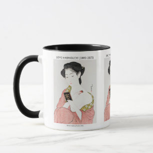 Japanese woman applying powder - Goyō Hashiguchi  Mug