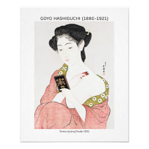 Japanese woman applying powder - Goyō Hashiguchi  Photo Print
