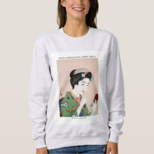 Japanese woman applying rouge - Goyō Hashiguchi Sweatshirt