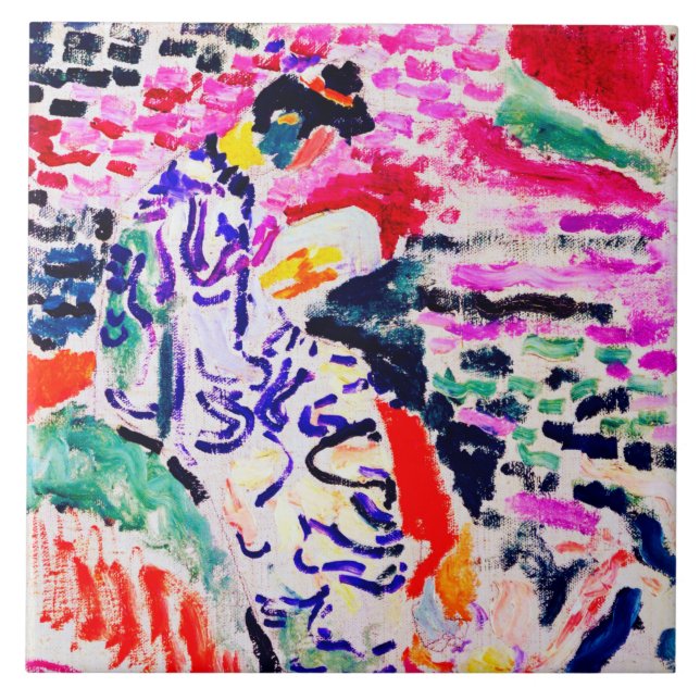 Japanese Woman beside the Water, Matisse Tile (Front)