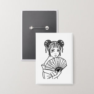 Japanese Woman Fan Art