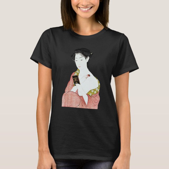 Japanese Woman Geisha Shin hanga Ukiyo e Japanese  T-Shirt (Front)