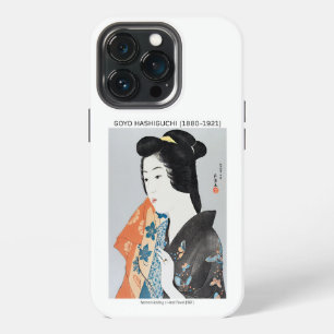 Japanese woman holding her towel - Goyō Hashiguchi iPhone 13 Pro Case