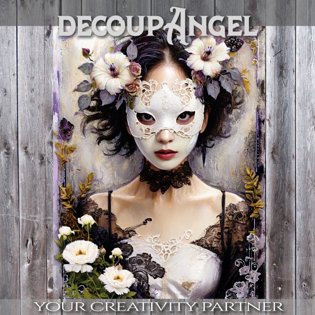 Japanese Woman in Floral Grace - Decoupage - Tissue Paper (Creator Uploaded)