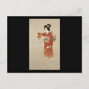 Japanese Woman In Kimono Postcard