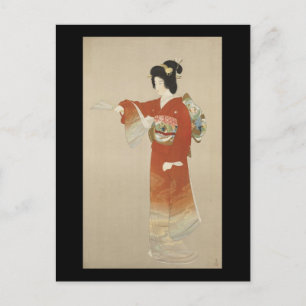 Japanese Woman In Kimono Postcard