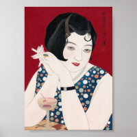 Japanese Woman Portrait Vintage Art