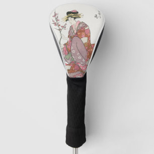 Japanese woman vintage Painting art woodblock prin Golf Head Cover