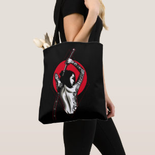 Japanese Woman Warrior Tote Bag