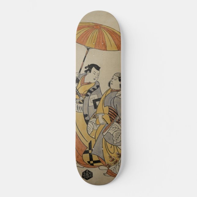 Japanese Woodcut #2 Skateboard (Front)