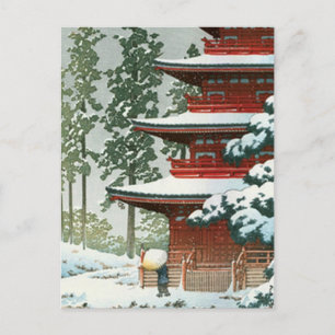 Japanese Woodlock Postcard
