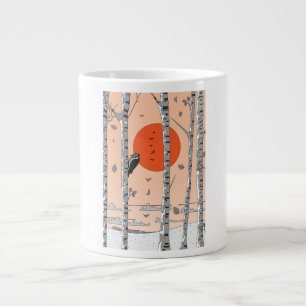 Japanese Woodpecker Large Coffee Mug
