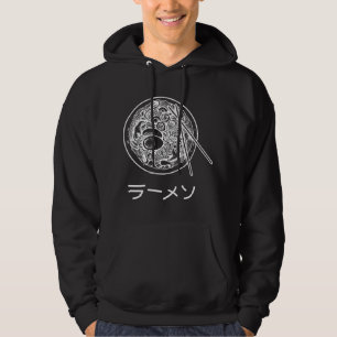 Japanese Writing Ramen Noodle Sketch Men Women Kid Hoodie