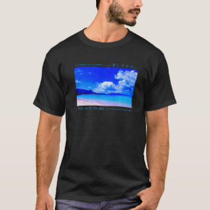 Japanese Writing Sea Graphic Summer Retro Japan Ae T-Shirt