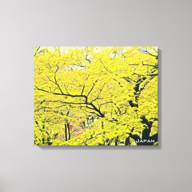Japanese yellow gingko tree travel print (Front)