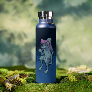 Japanese Yokai Bakeneko- Dancing Cat Water Bottle