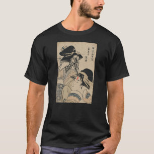 Japanese Yokai Bird Skull Japanese Demon Geisha On T-Shirt