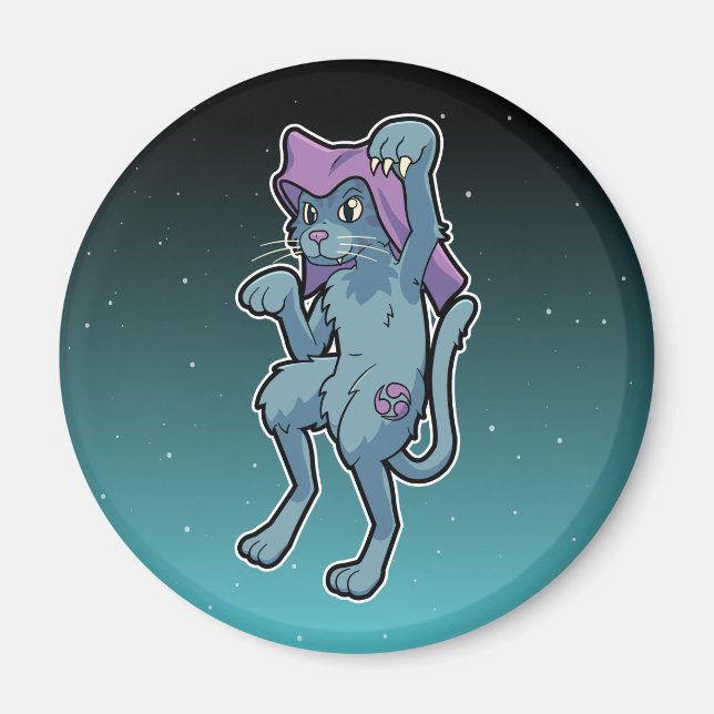 Japanese Yokai Cat- Cute Bakeneko Magnet (Front)