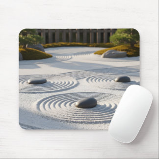 Japanese Zen Garden Sand Art Meditation Mouse Pad