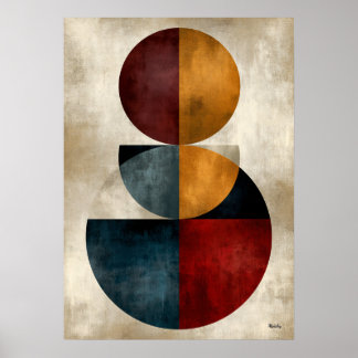 Japanese Zen Geometric Abstract Wall Art