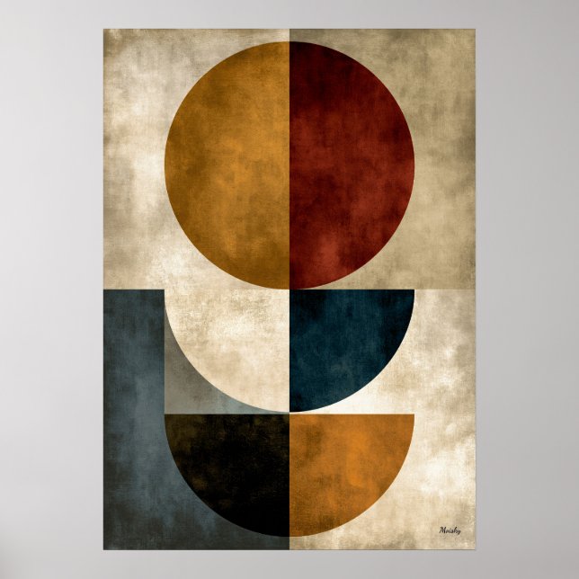 Japanese Zen Geometric Abstract Wall Art  (Front)