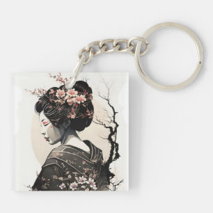 Japanische Geisha -  Key Ring