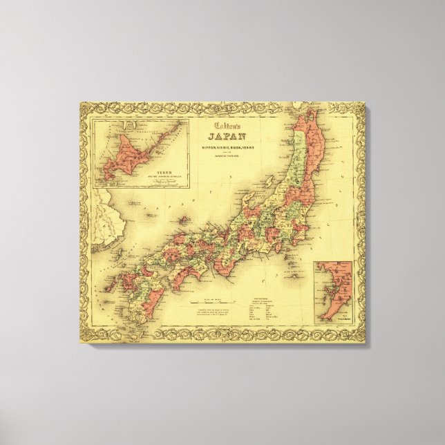 JapanPanoramic MapJapan Canvas Print (Front)
