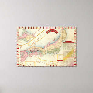 JapanPanoramic MapJapan Canvas Print