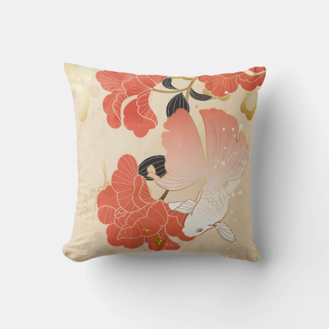Japenese Art Floral Cushion (Front)
