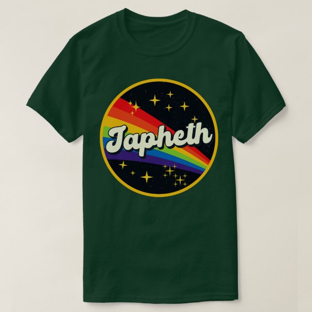 Japheth Rainbow In Space Vintage Style T-Shirt (Design Front)