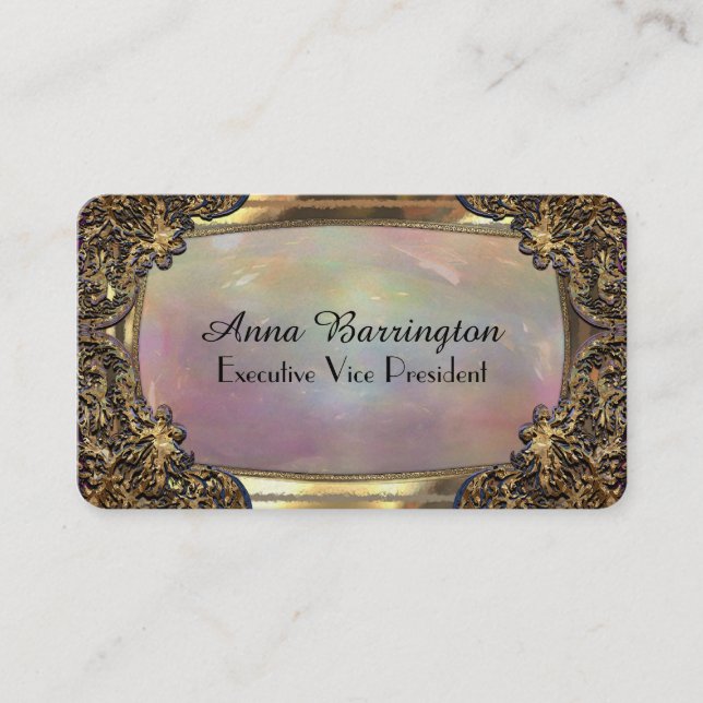 Japhet's Elegant Pearl Professional Rounded Business Card (Front)