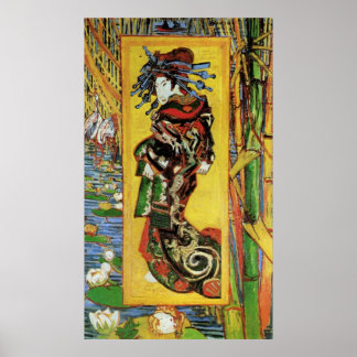 Japonaiserie Oiran after Kesa Eisen by van Gogh Poster