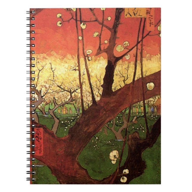 Japonism: Flowering Plum Tree by Vincent van Gogh Notebook (Front)