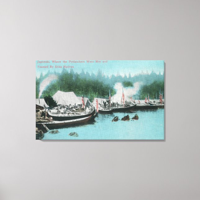 Japonski Island - Potlatchers & Sitka Natives Canvas Print (Front)