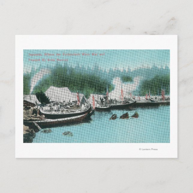 Japonski Island - Potlatchers & Sitka Natives Postcard (Front)