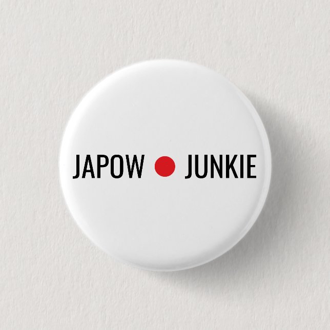 Japow Junkie  3 Cm Round Badge (Front)