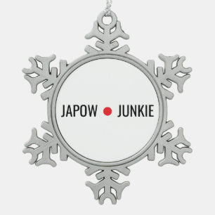 JAPOW / Snow Culture Keychain Snowflake Pewter Christmas Ornament