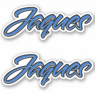 Jaques name blue sticker Sticker Sticker Stickerse