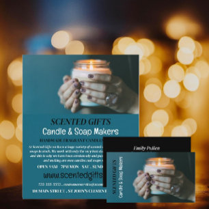 Jar Candle, Candle & Soap Makers Business Card