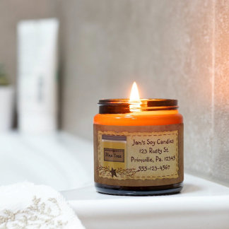 Jar Candle Custom Scent Business Label