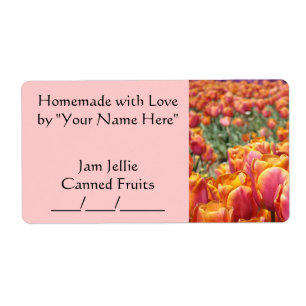 Jar Labels Tulip Flowers Jam Jellie Fruits Jars