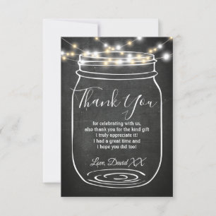 Jar, mason jar, adult, thank you card