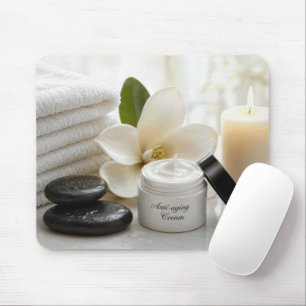 Jar of Anti-aging Cream with Magnolia Mouse Pad